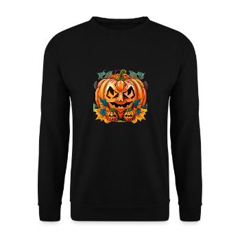 Mysterious Halloween Night: Dark Magic,Mysticism - Unisex Sweatshirt - black - Front - Alina (178cm) & Michal (187cm)