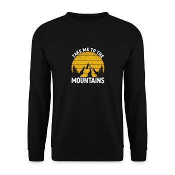 Emmenez-moi à la montagne Camping de randonnée amusante - Sweat-shirt Unisexe - noir - Devant - Alina (178cm) & Michal (187cm)