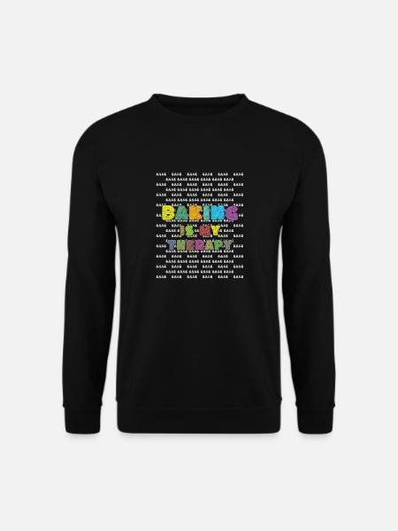 Baking is my therapy - Unisex Sweatshirt - black