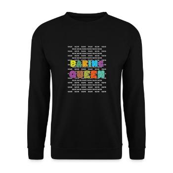 Reine de la pâtisserie - Sweat-shirt Unisexe - noir - Devant - Alina (178cm) & Michal (187cm)