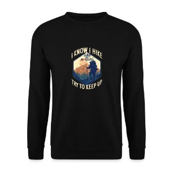 Je sais que j’erre comme une fille drôle - Sweat-shirt Unisexe - noir - Devant - Alina (178cm) & Michal (187cm)