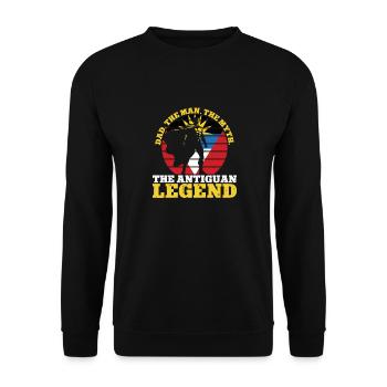 Antigua und Barbuda Flagge - Unisex Pullover - Schwarz - Vorne - Alina (178cm) & Michal (187cm)