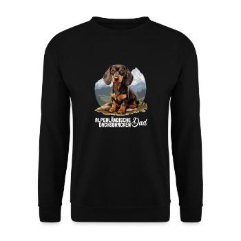 Alpenländische Dachsbracke - Unisex Pullover - Schwarz - Vorne - Alina (178cm) & Michal (187cm)