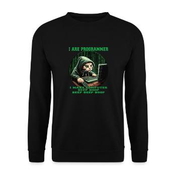 I are programmer - Unisex Sweatshirt - black - Front - Alina (178cm) & Michal (187cm)