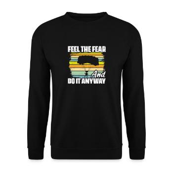 Ressentez la peur et faites-le quand même parachutisme - Sweat-shirt Unisexe - noir - Devant - Alina (178cm) & Michal (187cm)