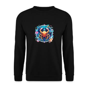 Nimm deine Krebs-Identität an: Cancer Pride - Unisex Pullover - Schwarz - Vorne - Alina (178cm) & Michal (187cm)