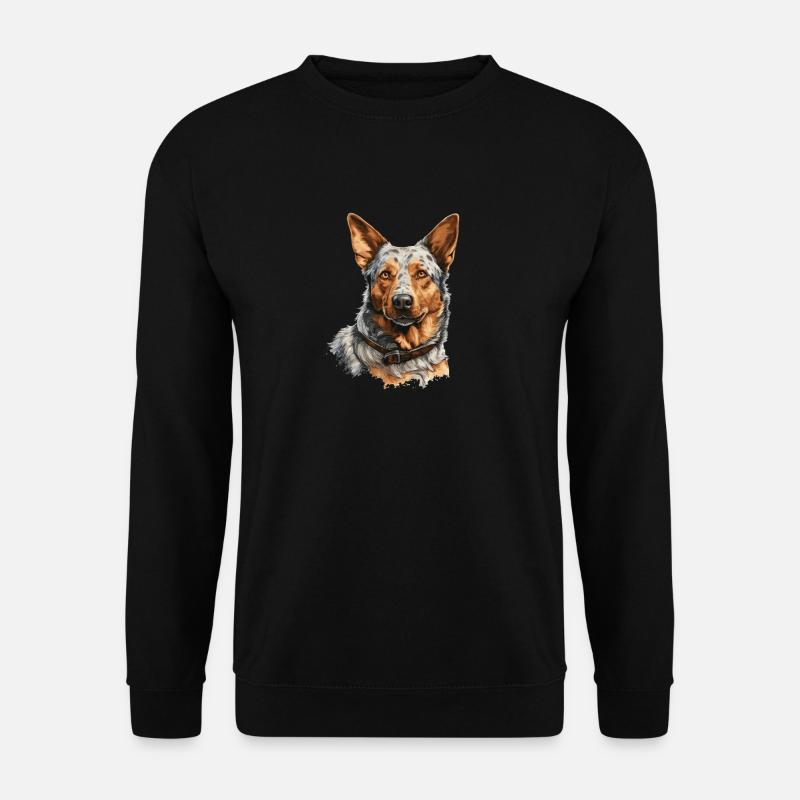 Hund Bouvier australien - Sweat-shirt Unisexe - noir