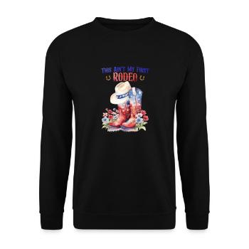 Ce n’est pas mon premier rodéo femmes rodéo cowboy - Sweat-shirt Unisexe - noir - Devant - Alina (178cm) & Michal (187cm)