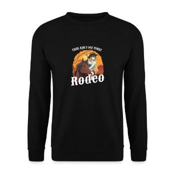 Ce n’est pas mon premier rodéo femmes rodéo cowboy - Sweat-shirt Unisexe - noir - Devant - Alina (178cm) & Michal (187cm)