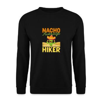 Nacho Durchschnittlicher Wanderer Lustiger - Unisex Pullover - Schwarz - Vorne - Alina (178cm) & Michal (187cm)