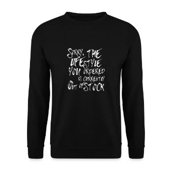 Désolé, le style de vie que vous avez commandé est en rupture de stock - Sweat-shirt Unisexe - noir - Devant - Alina (178cm) & Michal (187cm)