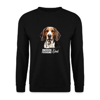 Hund American Foxhound - Unisex Pullover - Schwarz - Vorne - Alina (178cm) & Michal (187cm)