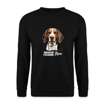 Hund American Foxhound - Unisex Pullover - Schwarz - Vorne - Alina (178cm) & Michal (187cm)