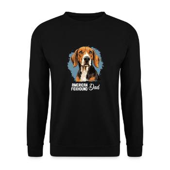 Hund American Foxhound - Unisex Pullover - Schwarz - Vorne - Alina (178cm) & Michal (187cm)