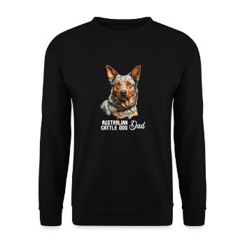Hund Australian Cattle Dog - Unisex Pullover - Schwarz - Vorne - Alina (178cm) & Michal (187cm)