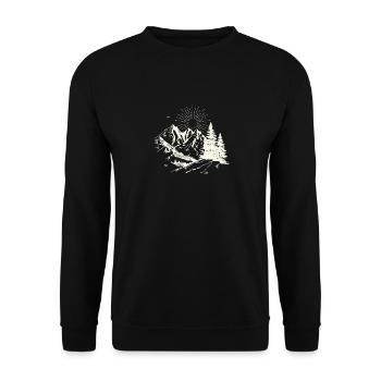 Nature, Lake, Mountain, Beach, Summer, Hiking, Camping, Sport - Unisex Sweatshirt - black - Front - Alina (178cm) & Michal (187cm)