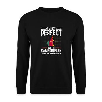 Flag of Cameroon Cameroon - Unisex Sweatshirt - black - Front - Alina (178cm) & Michal (187cm)