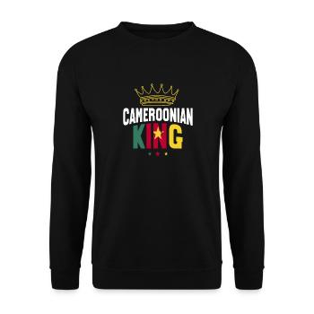 Kamerun Flagge Kamerun - Unisex Pullover - Schwarz - Vorne - Alina (178cm) & Michal (187cm)