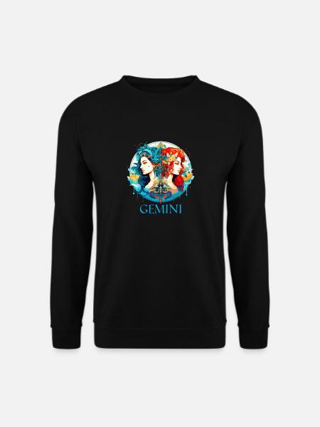 Bær ditt stjernetegn for astrologi med stolthet: Gemini - Genser unisex - svart
