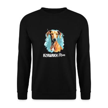 Chien Azawakh - Sweat-shirt Unisexe - noir - Devant - Alina (178cm) & Michal (187cm)