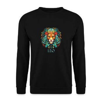 Be Proud of Your Unique Traits Leo Zodiac - Unisex Sweatshirt - black - Front - Alina (178cm) & Michal (187cm)