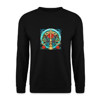 Embrace Your Libra Identity: Libra Zodiac - Unisex Sweatshirt - black - Front - Alina (178cm) & Michal (187cm)