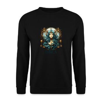 Check Your Libra Compatibility - Libra Women - Unisex Sweatshirt - black - Front - Alina (178cm) & Michal (187cm)