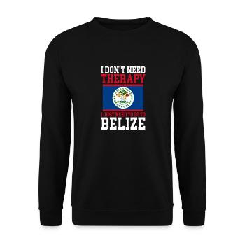 Belize Flagge Belizer - Unisex Pullover - Schwarz - Vorne - Alina (178cm) & Michal (187cm)