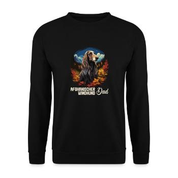 Hund Afghanischer Windhund - Unisex Pullover - Schwarz - Vorne - Alina (178cm) & Michal (187cm)