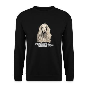 Chien Afghan Hound - Sweat-shirt Unisexe - noir - Devant - Alina (178cm) & Michal (187cm)