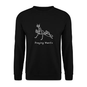 Gottesanbeterin - Unisex Pullover - Schwarz - Vorne - Alina (178cm) & Michal (187cm)