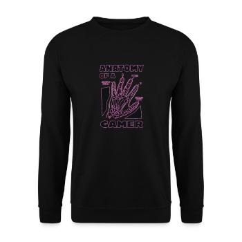 Anatomie eines Gamers Lustig - Unisex Pullover - Schwarz - Vorne - Alina (178cm) & Michal (187cm)