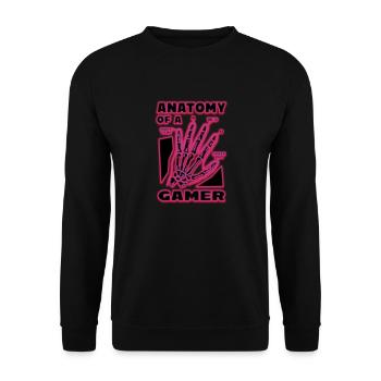 Anatomie eines Gamers Lustig - Unisex Pullover - Schwarz - Vorne - Alina (178cm) & Michal (187cm)
