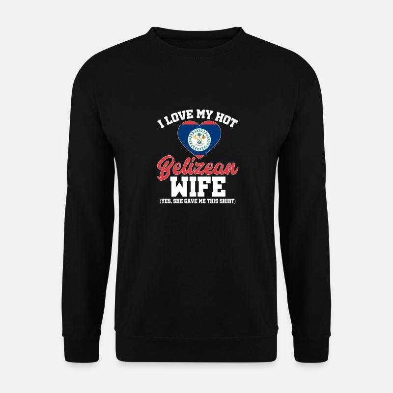 Belize Flagge Belizer - Unisex Pullover - Schwarz