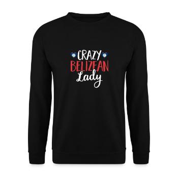 Belize Flag Belizean - Unisex Sweatshirt - black - Front - Alina (178cm) & Michal (187cm)