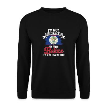 Belize Flag Belizean - Unisex Sweatshirt - black - Front - Alina (178cm) & Michal (187cm)