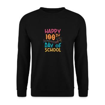 100e jour d’école, professeur de musique, musicien - Sweat-shirt Unisexe - noir - Devant - Alina (178cm) & Michal (187cm)