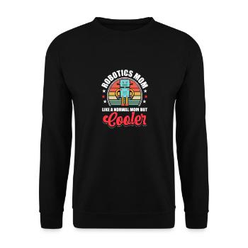 Rétro Robotique Maman Femmes Construire Robot Vintage - Sweat-shirt Unisexe - noir - Devant - Alina (178cm) & Michal (187cm)