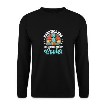 Vintage Droid Builder Robotics Dad Father Retro - Unisex Sweatshirt - black - Front - Alina (178cm) & Michal (187cm)