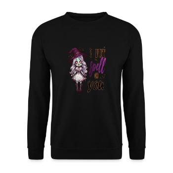 Zombie-Mädchen hat dich verzaubert - Unisex Pullover - Schwarz - Vorne - Alina (178cm) & Michal (187cm)