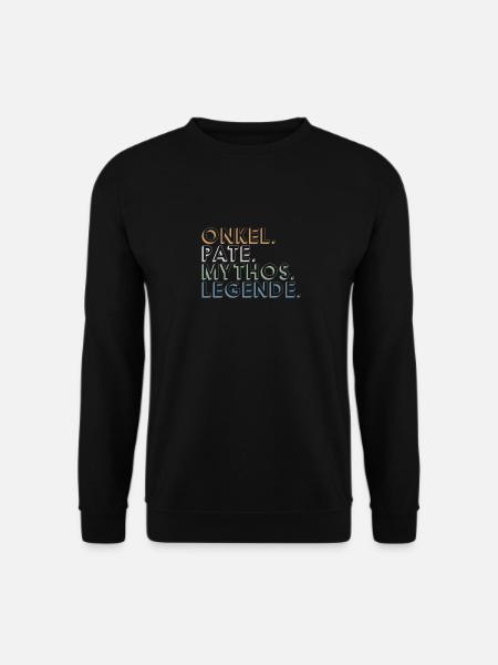 Lustig Onkel Pate Mythos Legende - Unisex Pullover - Schwarz