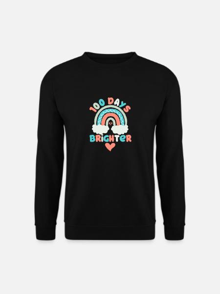 100 Days Brighter Teacher Student - Unisex Sweatshirt - black