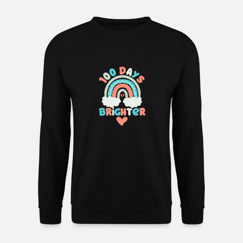 100 Days Brighter Teacher Student - Unisex Sweatshirt - black