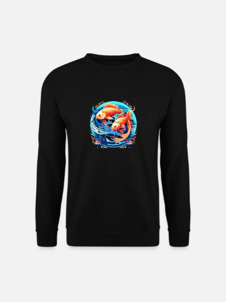 Nimm deine Fische-Identität an: Fische-Sternzeichen - Unisex Pullover - Schwarz