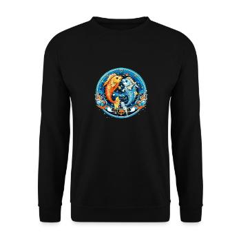 Check Your Pisces Compatibility - Pisces Women - Unisex Sweatshirt - black - Front - Alina (178cm) & Michal (187cm)