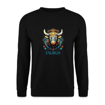 Aimez votre symbole du zodiaque Taureau Hommes et Femmes - Sweat-shirt Unisexe - noir - Devant - Alina (178cm) & Michal (187cm)