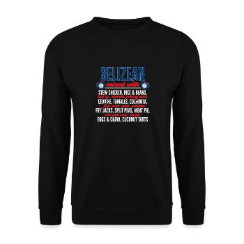 Belize Flagge Belizer - Unisex Pullover - Schwarz - Vorne - Alina (178cm) & Michal (187cm)