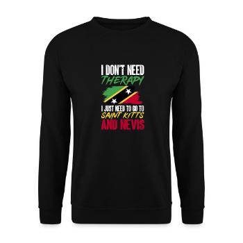 Flag of Saint Kitts and Nevis - Unisex Sweatshirt - black - Front - Alina (178cm) & Michal (187cm)
