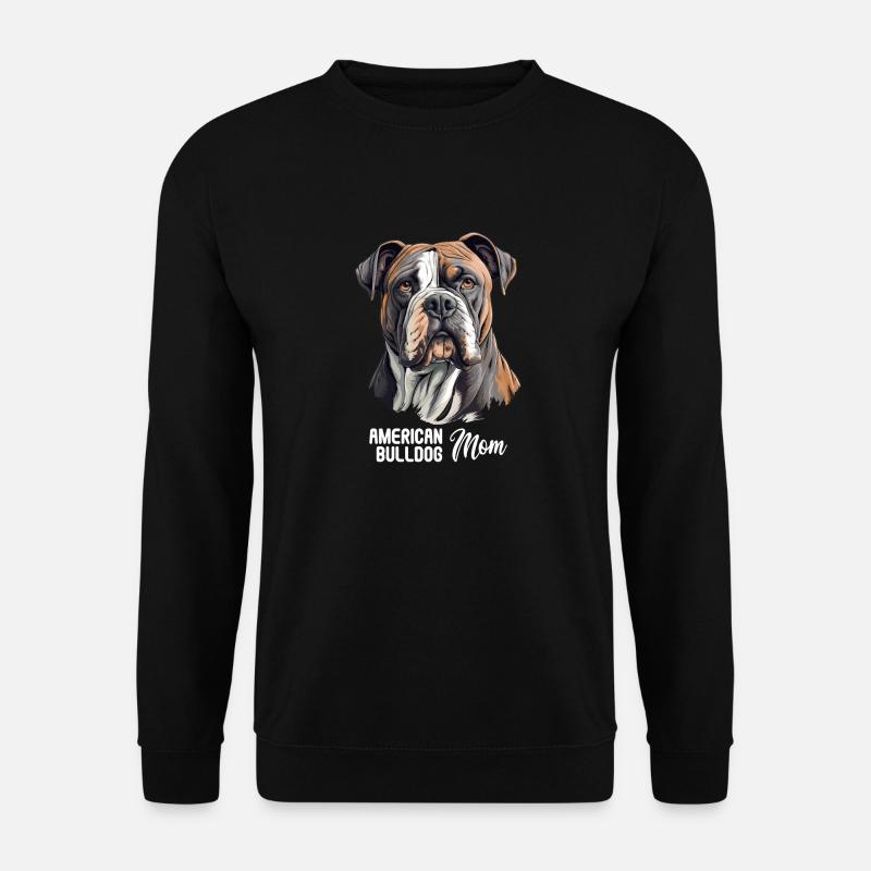 Hund American Bulldog - Unisex Pullover - Schwarz