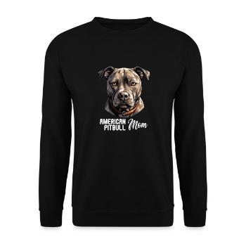 Dog American Pitbull - Unisex Sweatshirt - black - Front - Alina (178cm) & Michal (187cm)